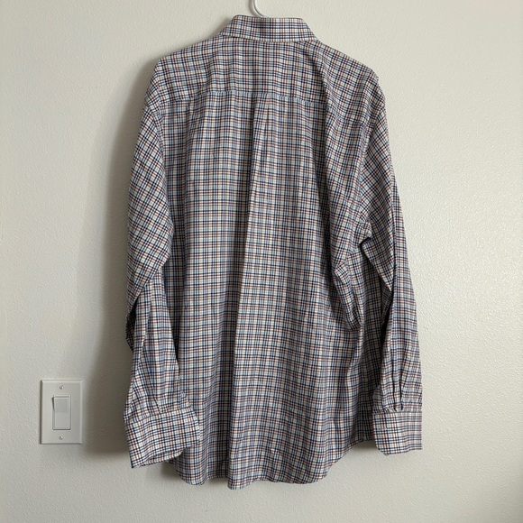 Men's Peter Millar Crown Long Sleeve Button up Shirt Red Blue And White XL - Picture 4 of 8
